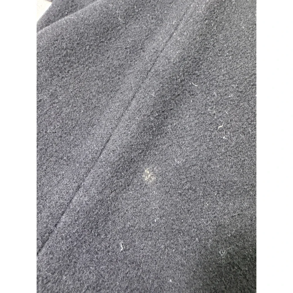 J Crew Mayfair Topcoat Mens Large Black Wool Cashmere Quilted Overcoat 17935 L